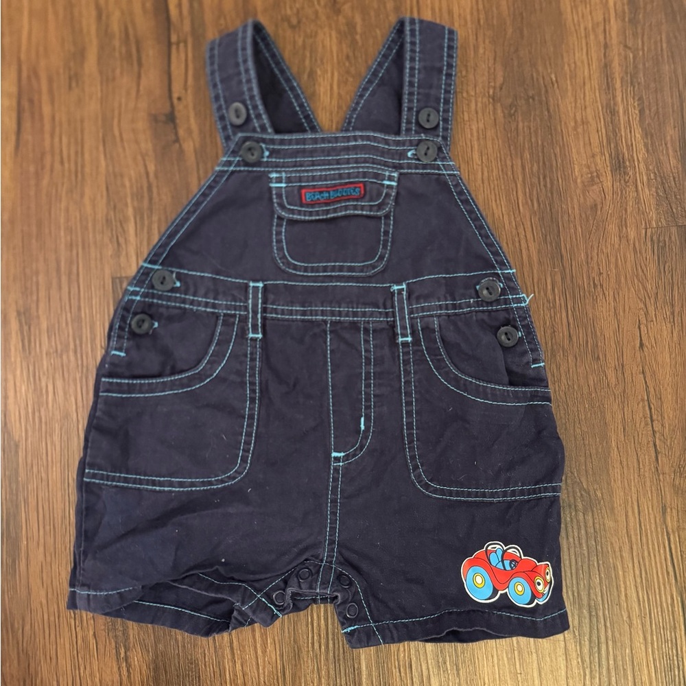 Baby Navy Overall Shorts - 6 - 9 Months